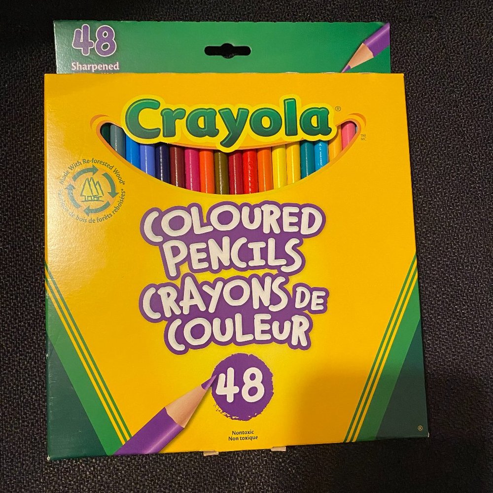 48  Crayola  Assorted Coloured Pencils